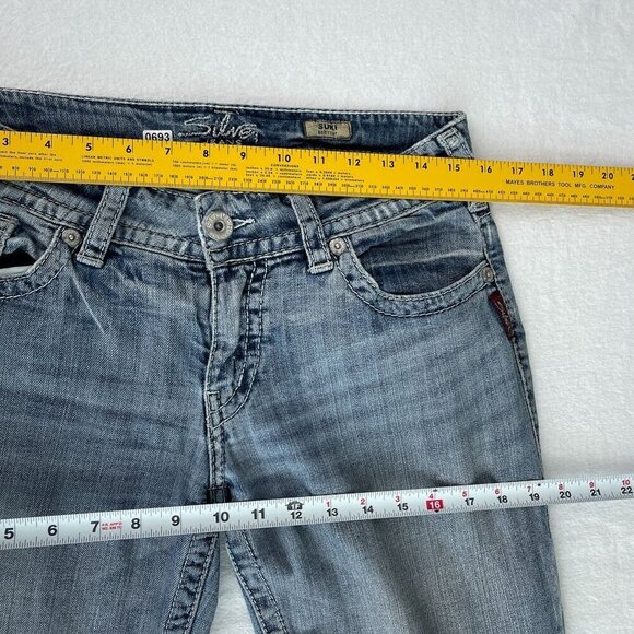 Silver Jeans Co. Suki Mid-Rise Bootcut Jeans Light Wash Denim Womens 29x32 - Picture 10 of 14